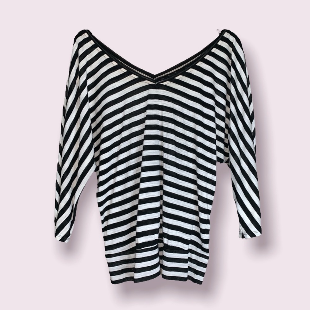 White House Black Market Stripe Blouse